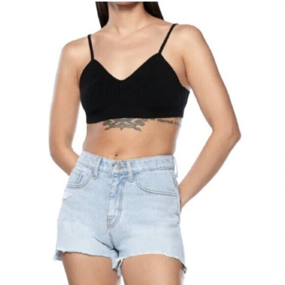 Oak & Fort Blue High Rise Cut off Jean shorts Size small - Picture 1 of 12